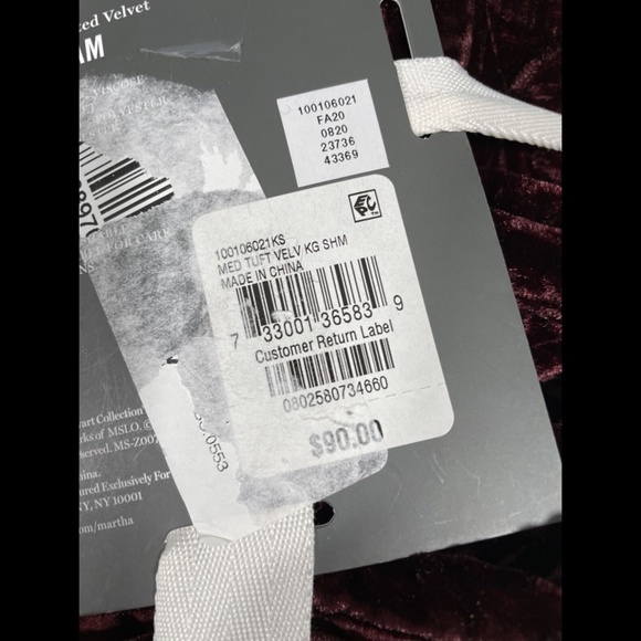 NEW Martha Stewart Medallion Velvet Quit King‎ Sham - Picture 3 of 11